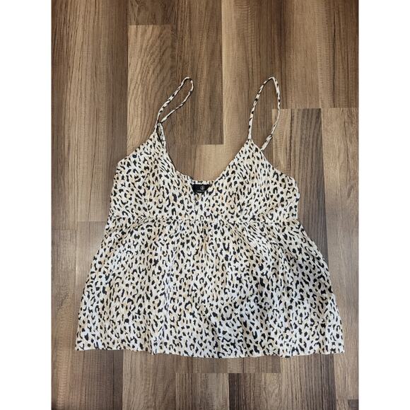 Volcom Juniors Sorry Babe Cheetah/Leopard Print Camisole Tank Blouse Size XS - Picture 2 of 7